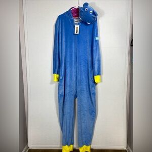 Tipsy Elves Hippo Costume Full Zip Onesie Size Large